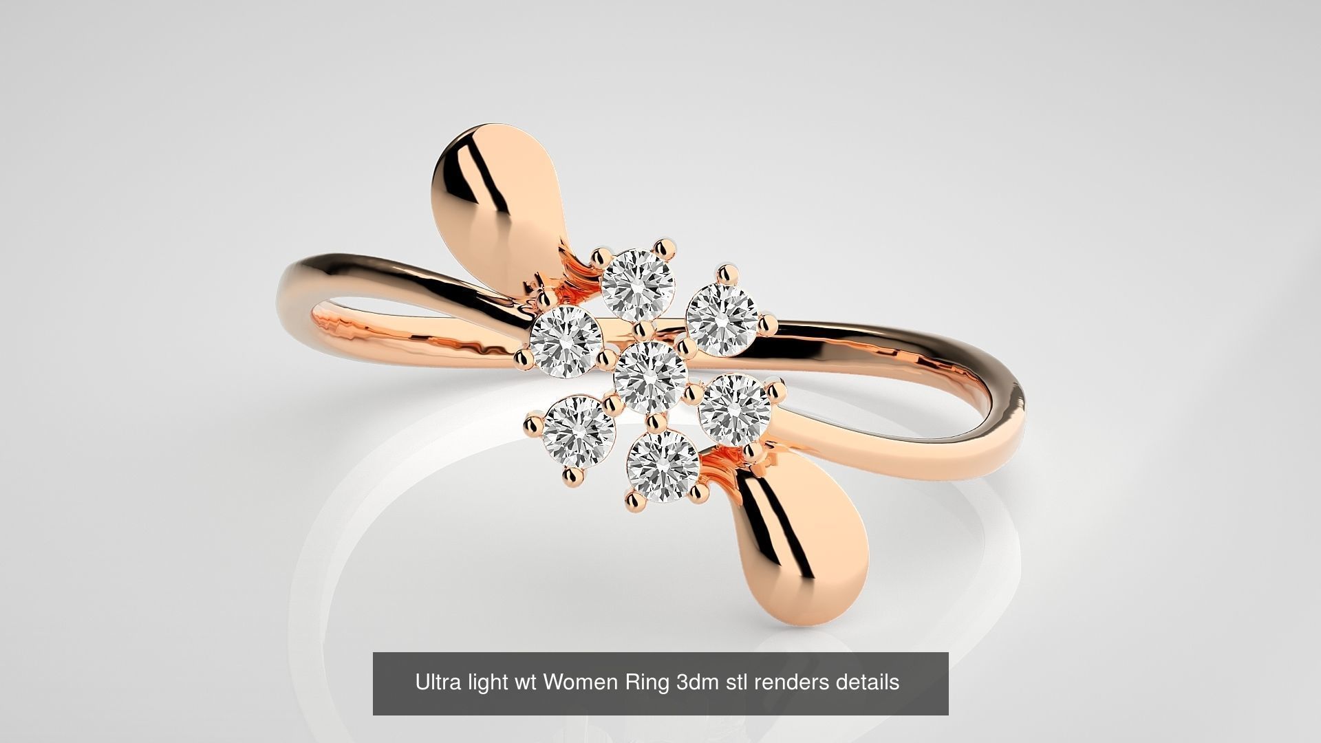150 Ultra light wt minimalist Women Ring 3dm stl renders 3D Model Collection_86