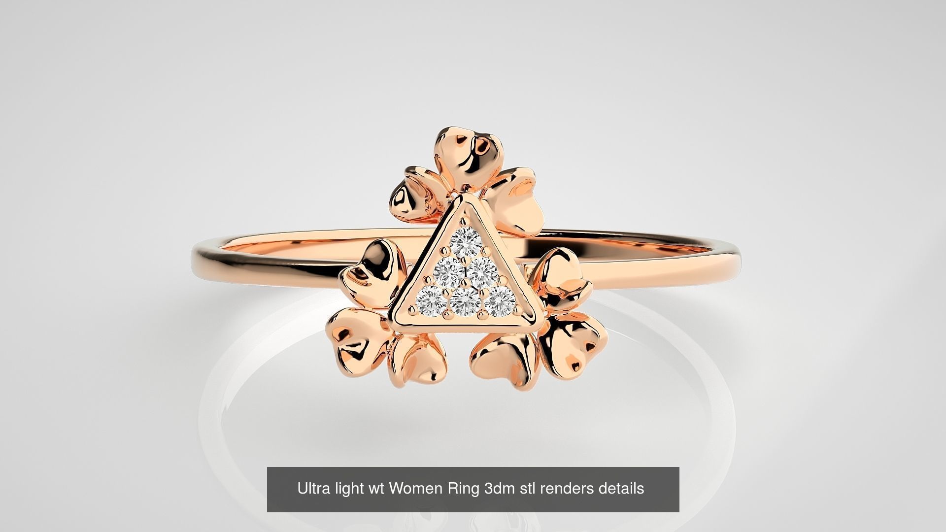 150 Ultra light wt minimalist Women Ring 3dm stl renders 3D Model Collection_156