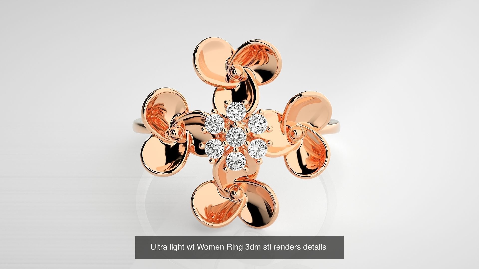 150 Ultra light wt minimalist Women Ring 3dm stl renders 3D Model Collection_57