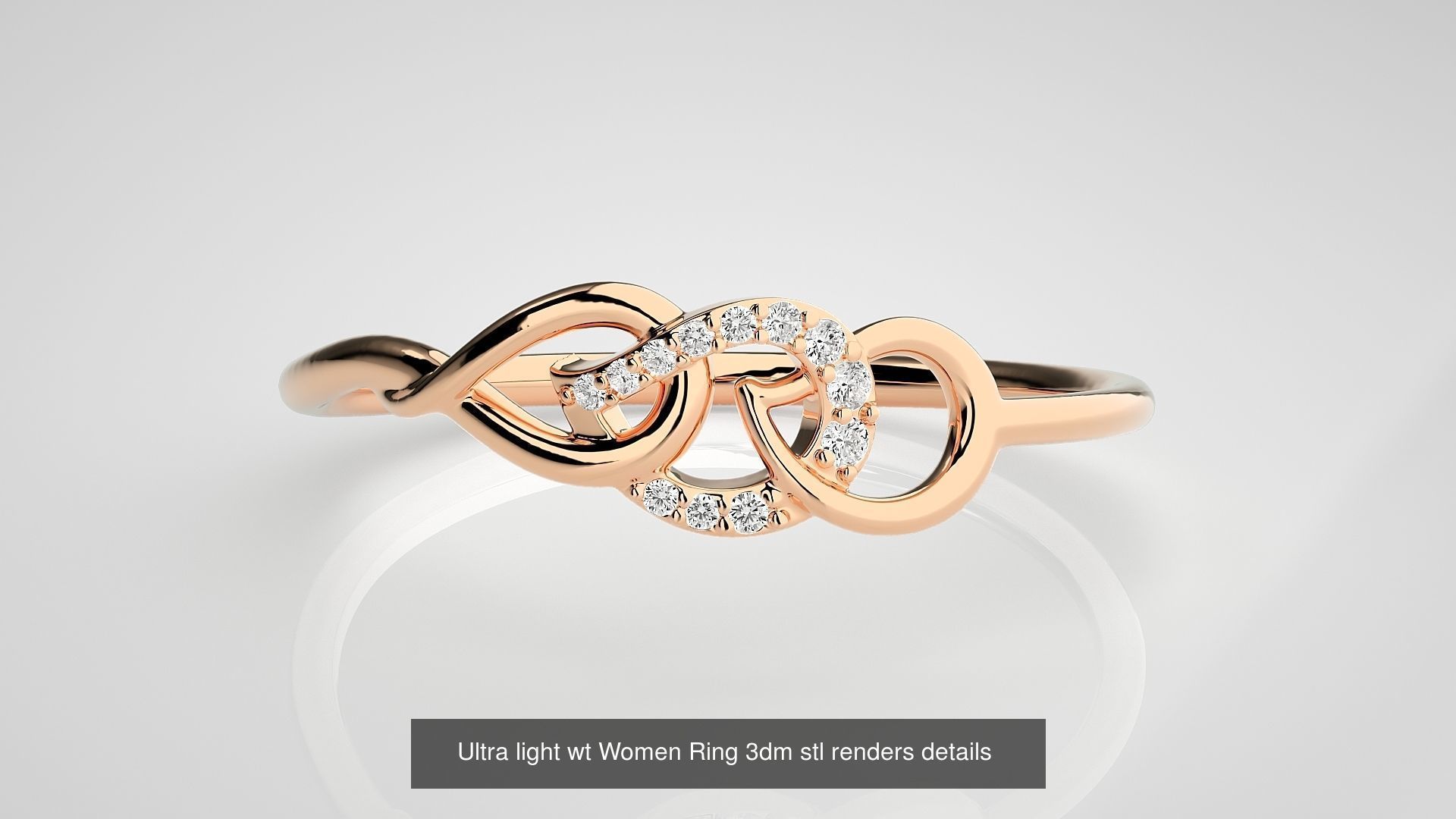 150 Ultra light wt minimalist Women Ring 3dm stl renders 3D Model Collection_95