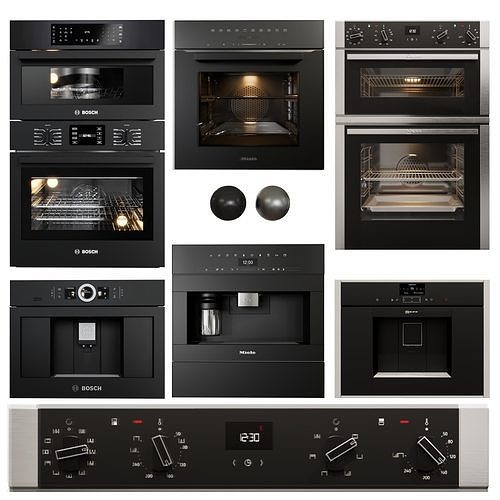  Appliance collection bosch neff  miele Low-poly 3D model