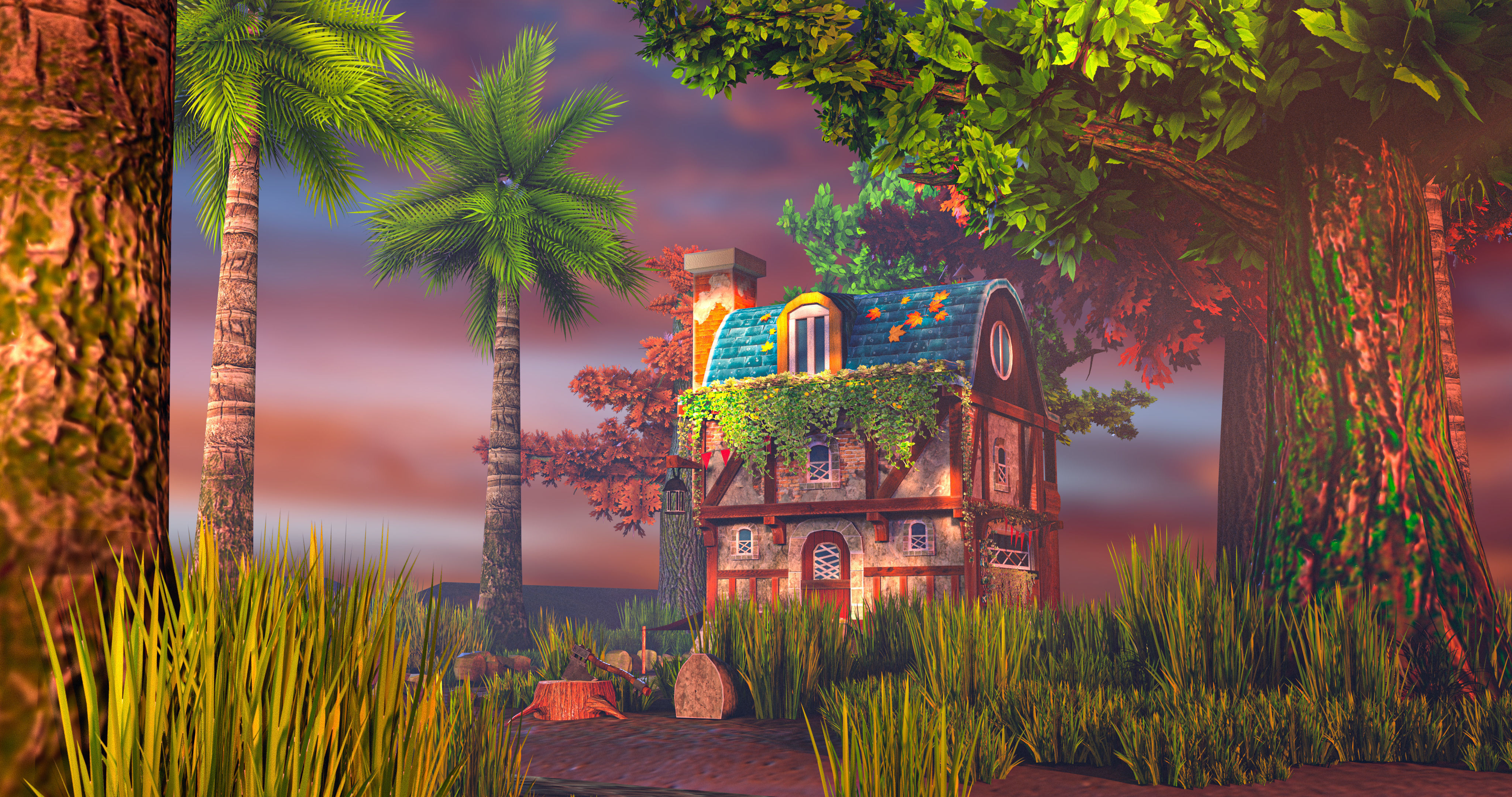 THE GABLES axe Low-poly 3D model_3