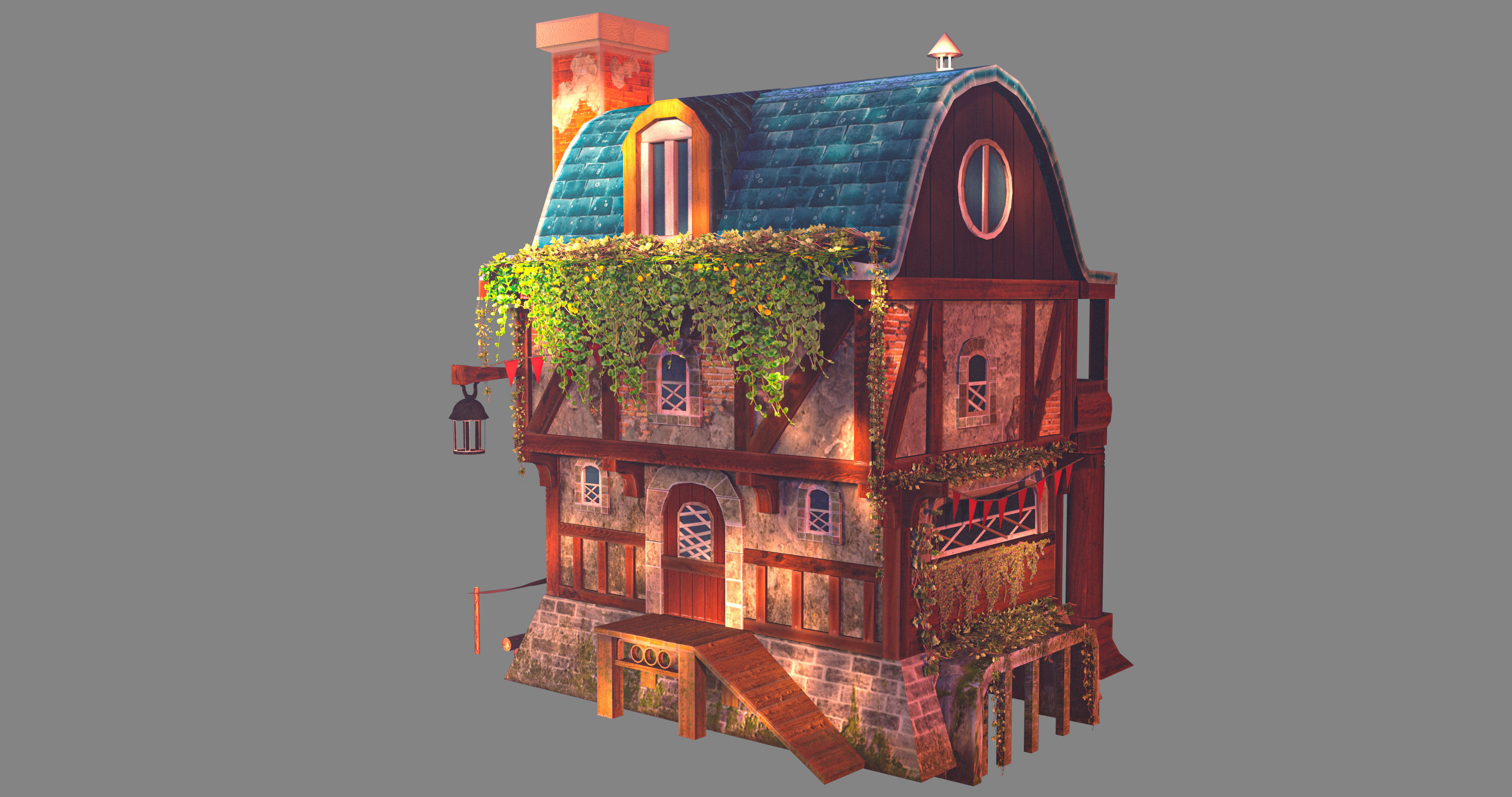 THE GABLES axe Low-poly 3D model_2