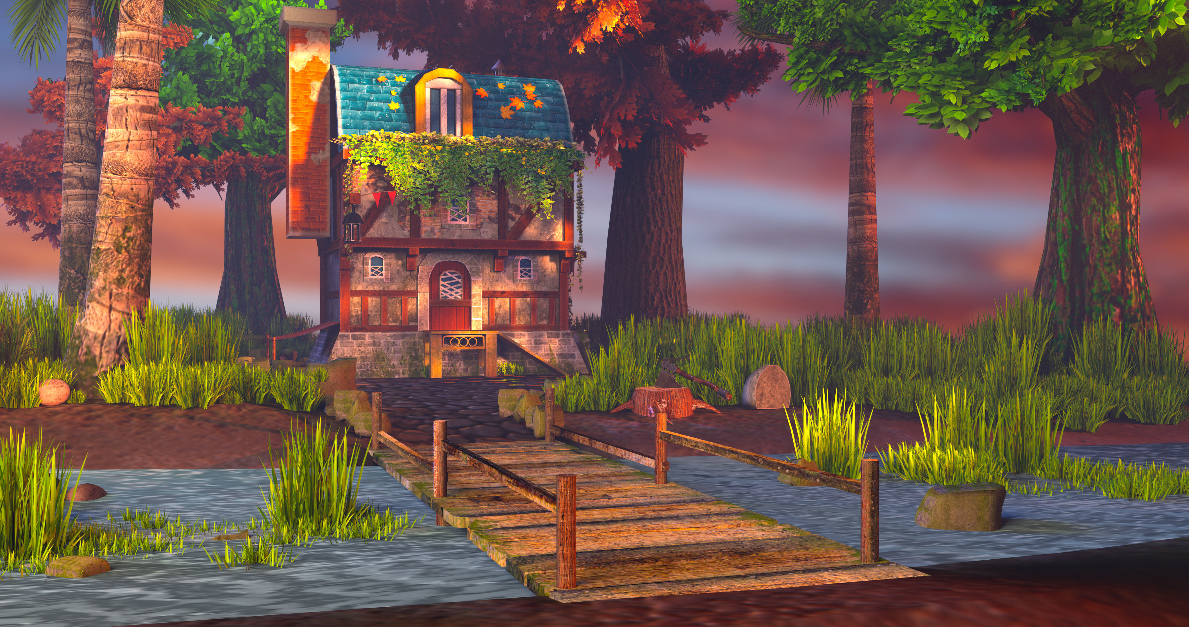 THE GABLES axe Low-poly 3D model_4