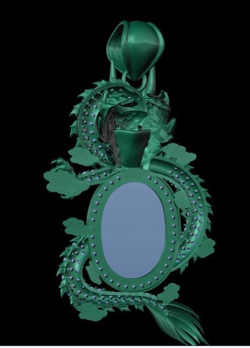  dragon pendants  3D print model_3