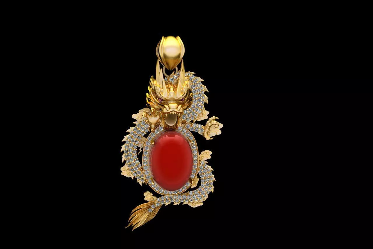  dragon pendants  3D print model_0