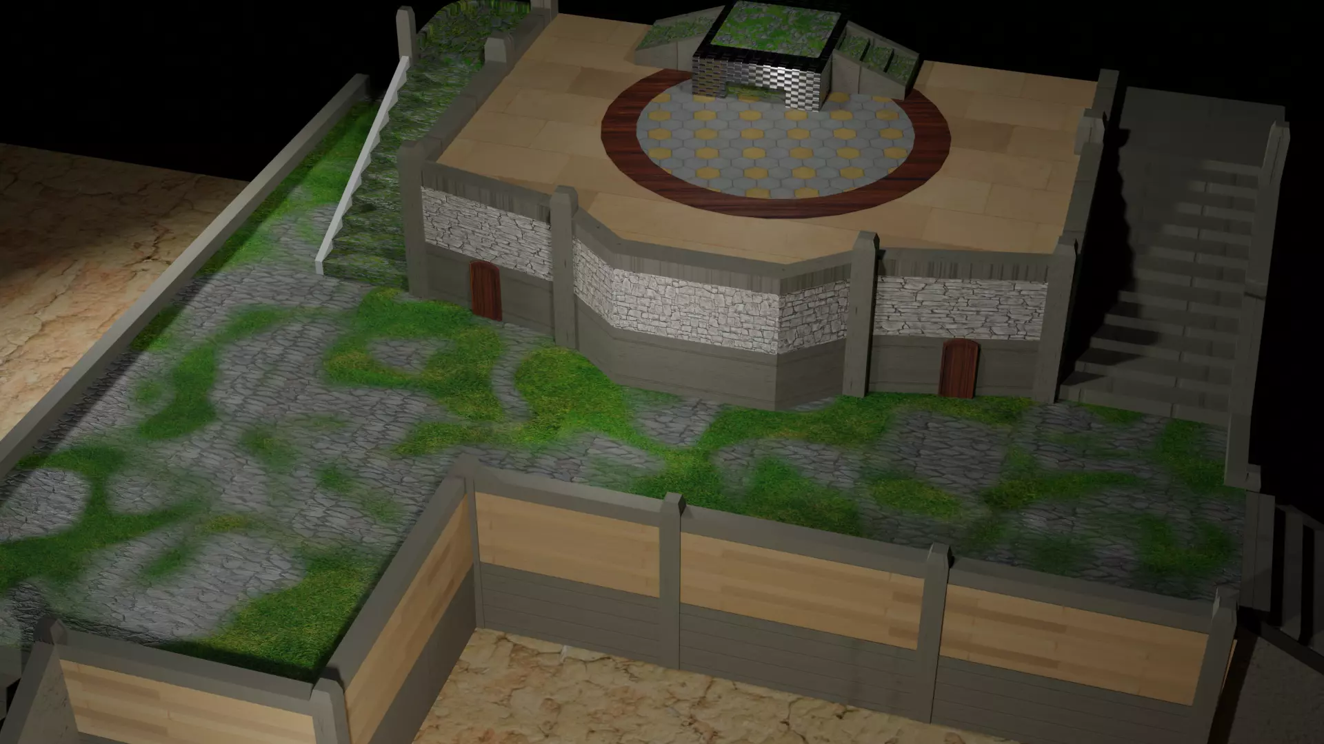 Game Map Design Low-poly 3D model_0