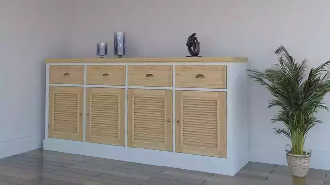 country furniture wood console 