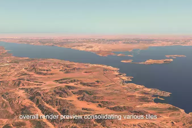 NEOM city KSA terrain 3d topography Collection in Saudi Arabia 