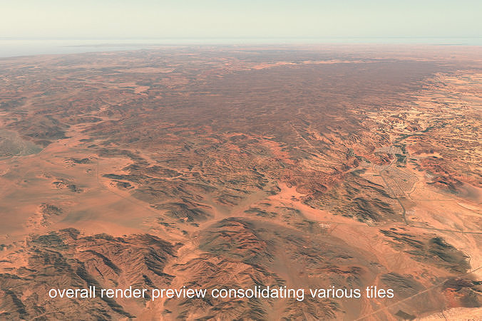 NEOM city KSA terrain 3d topography Collection in Saudi Arabia 3D Model Pack 4