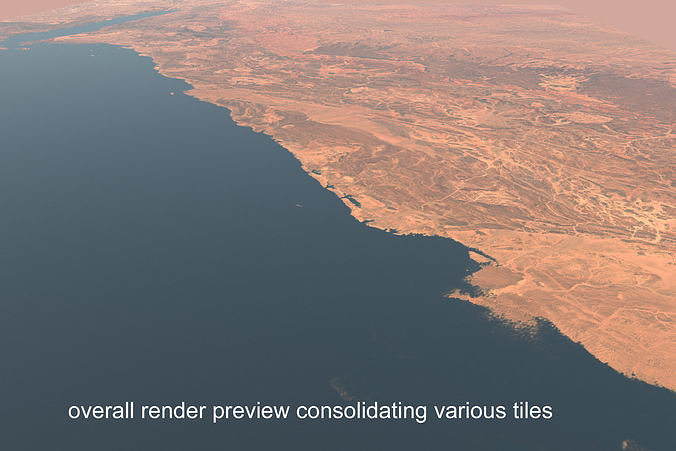 NEOM city KSA terrain 3d topography Collection in Saudi Arabia 3D Model Pack 3