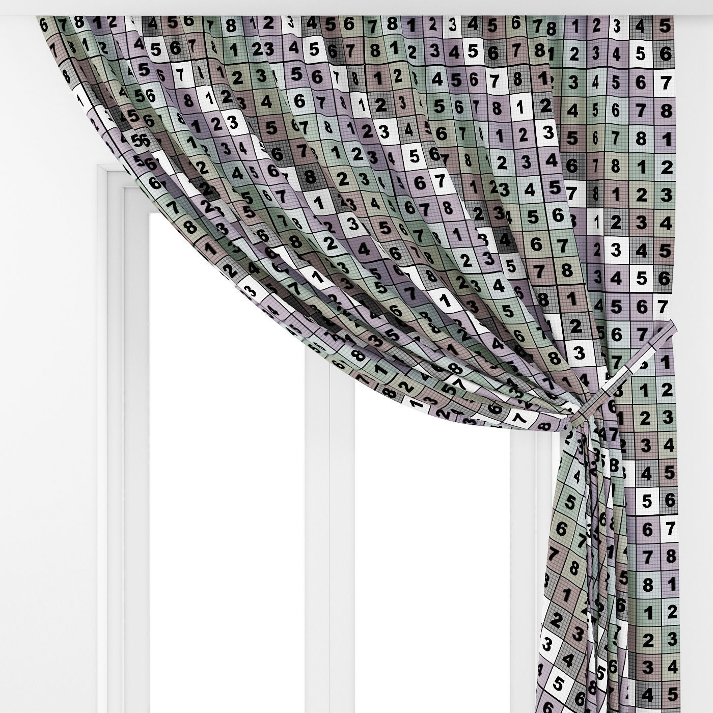 Cupped Curtains 3D model_4