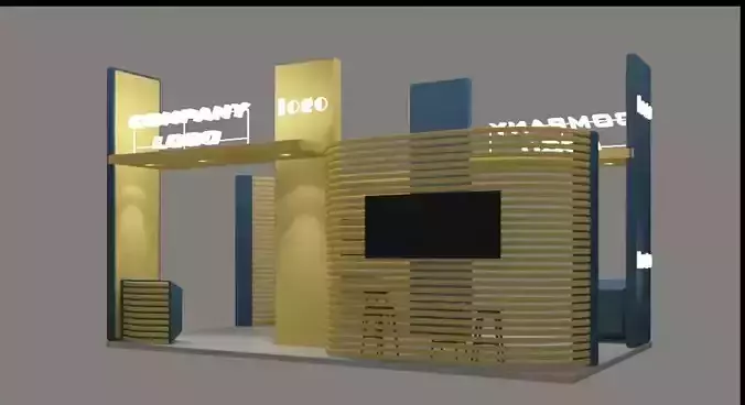 Exhibition Booth 3D model4-7
