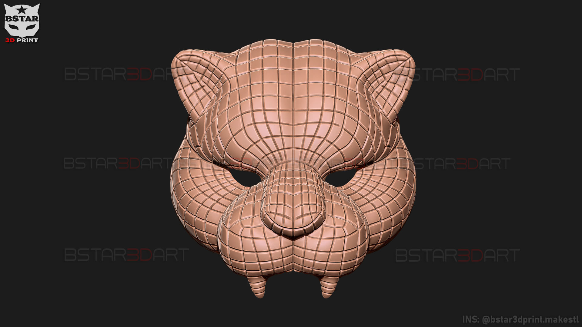 Squid Game Mask - Vip Tiger Mask  Cosplay 3D print model_27