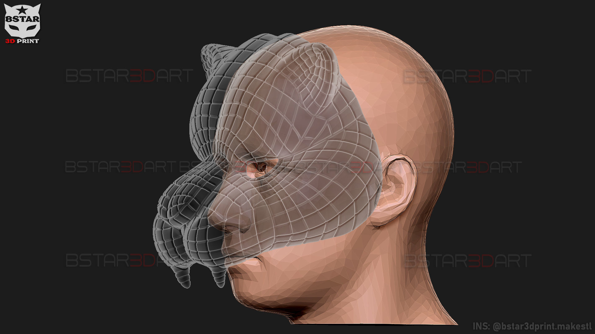 Squid Game Mask - Vip Tiger Mask  Cosplay 3D print model_36