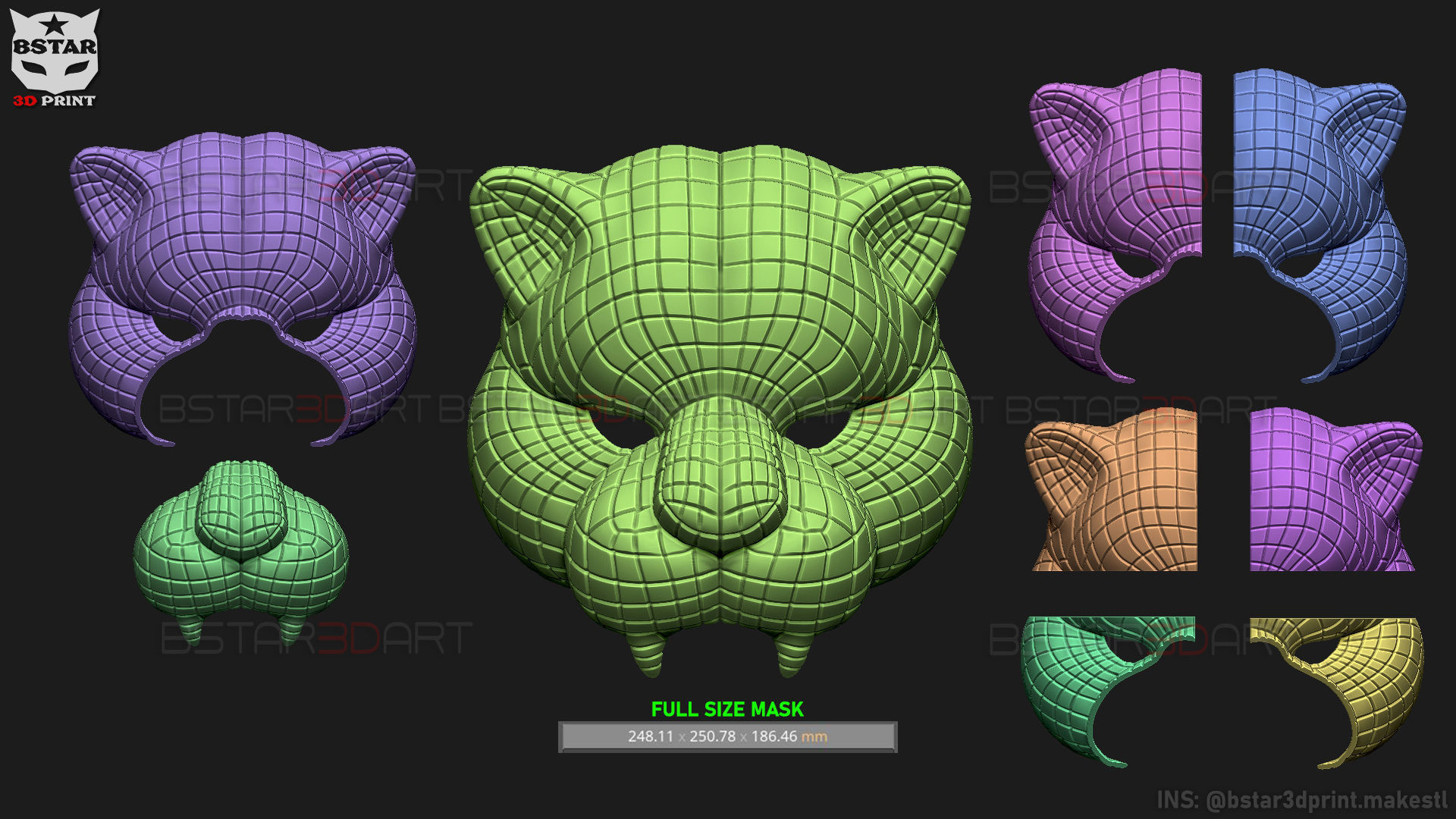 Squid Game Mask - Vip Tiger Mask  Cosplay 3D print model_38