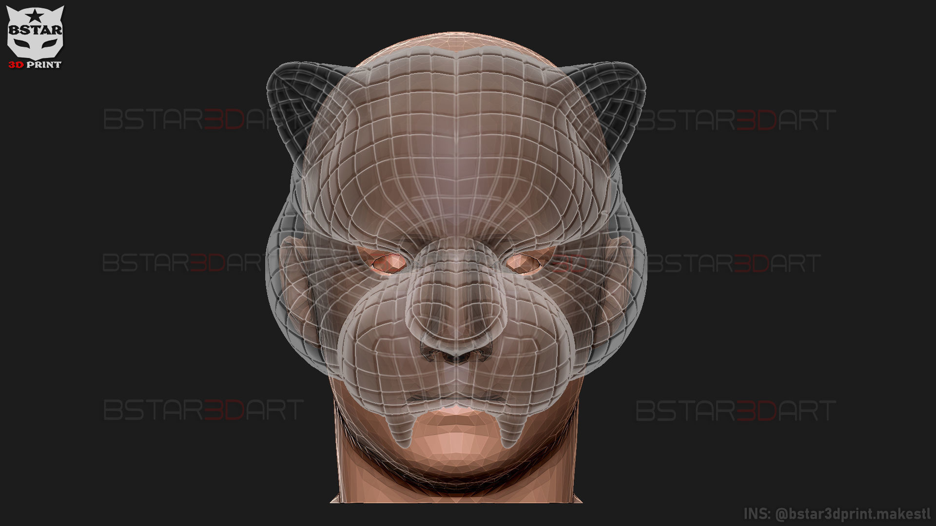 Squid Game Mask - Vip Tiger Mask  Cosplay 3D print model_35