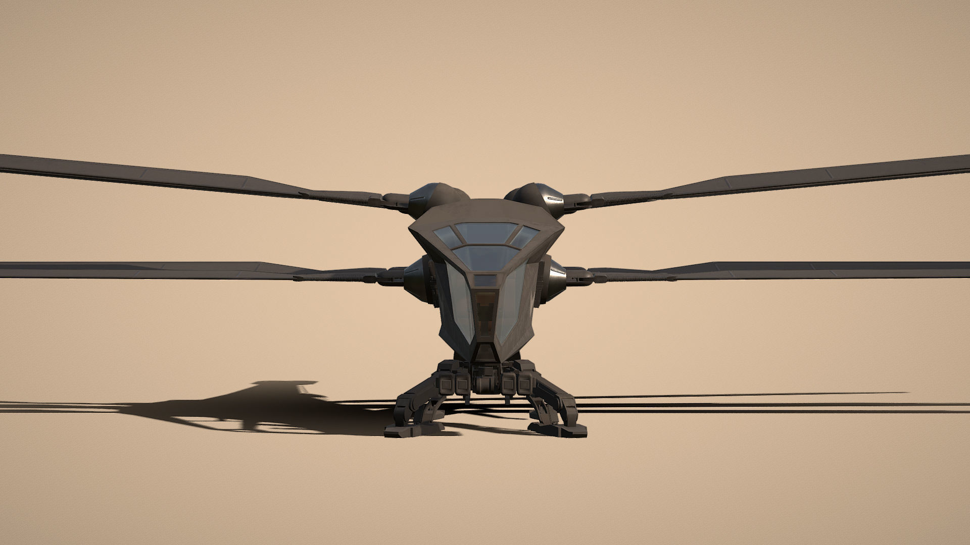 Ornithopter Dune Low-poly 3D model_3