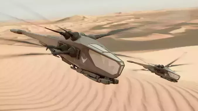 Ornithopter Dune Low-poly 3D model