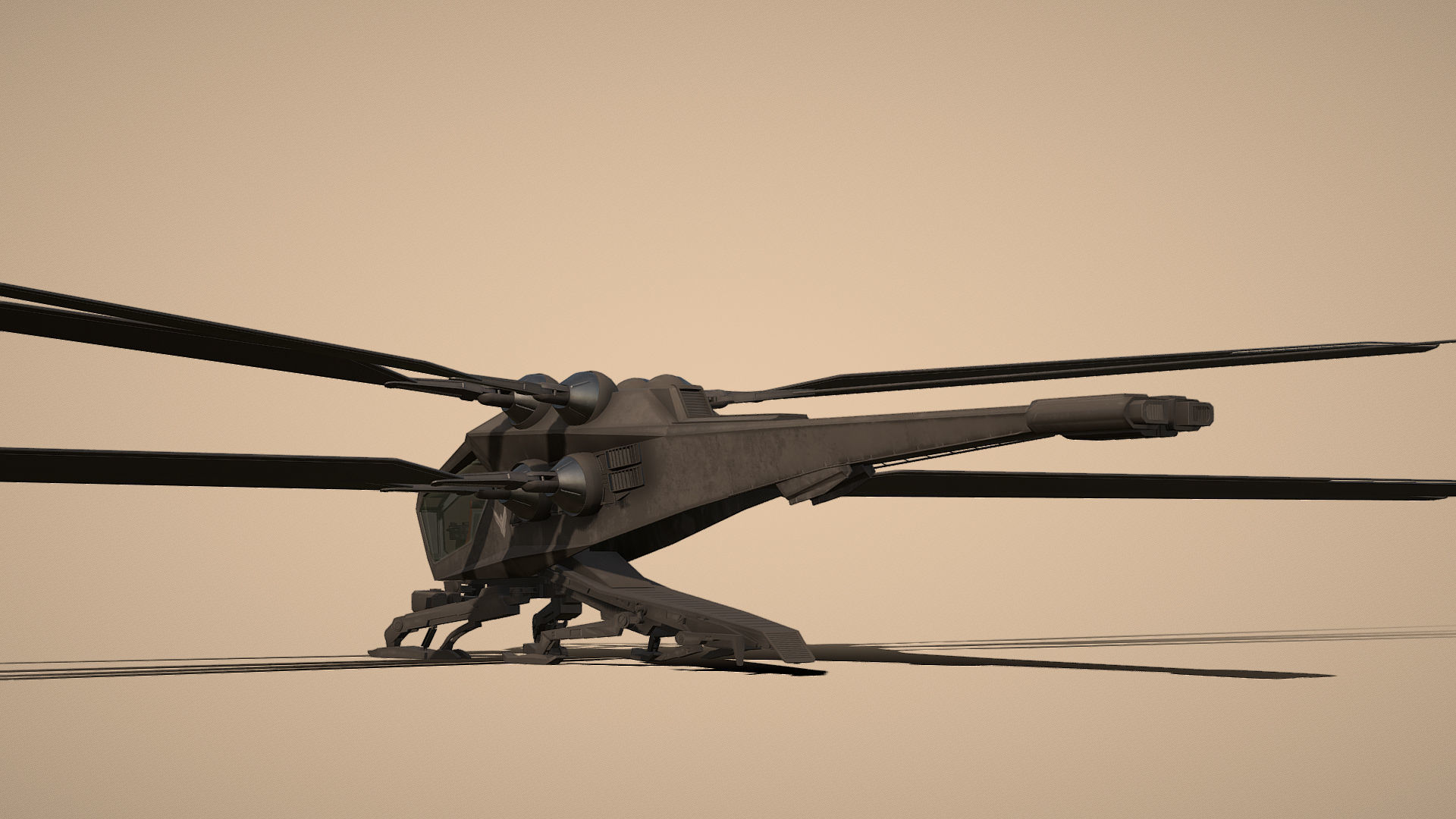 Ornithopter Dune Low-poly 3D model_11