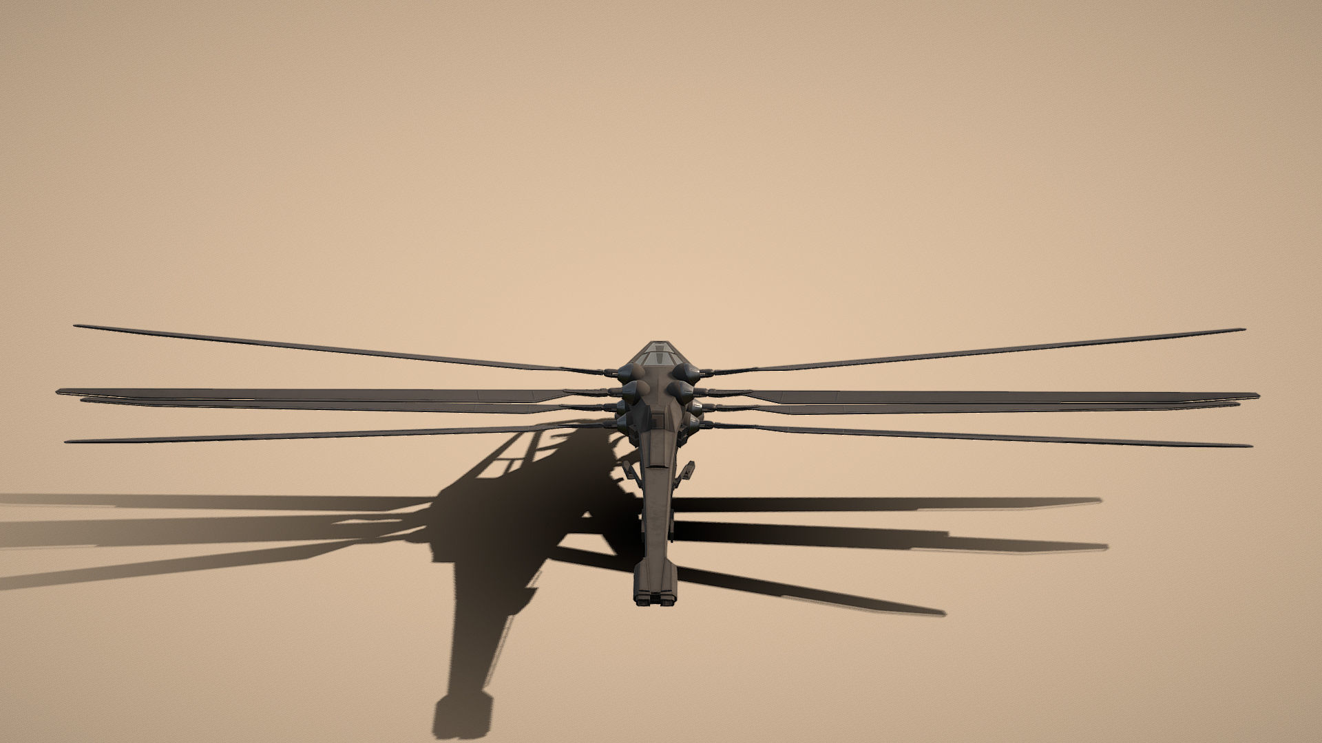 Ornithopter Dune Low-poly 3D model_9