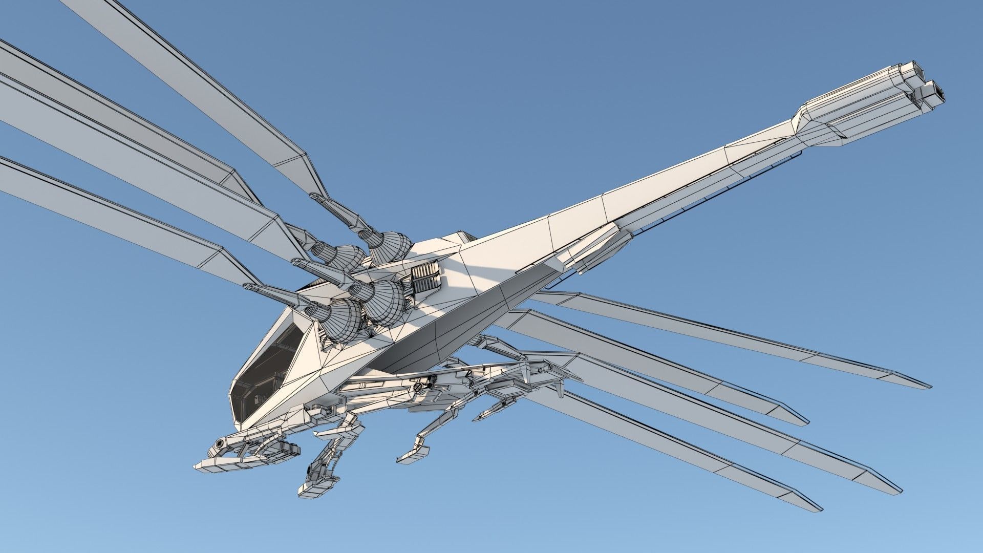 Ornithopter Dune Low-poly 3D model_19