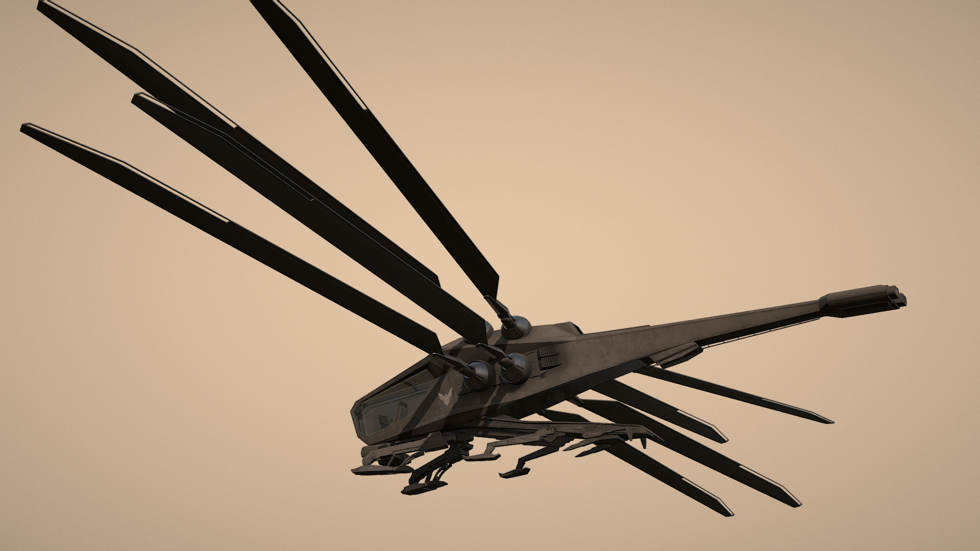 Ornithopter Dune Low-poly 3D model_12