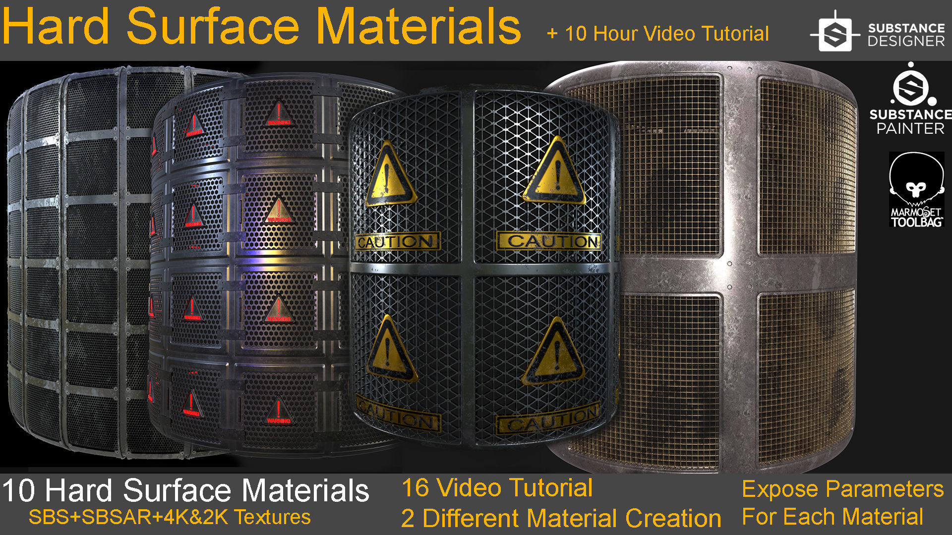 10 Hard Surface Material 10 Hours Video Tutorial Texture_4