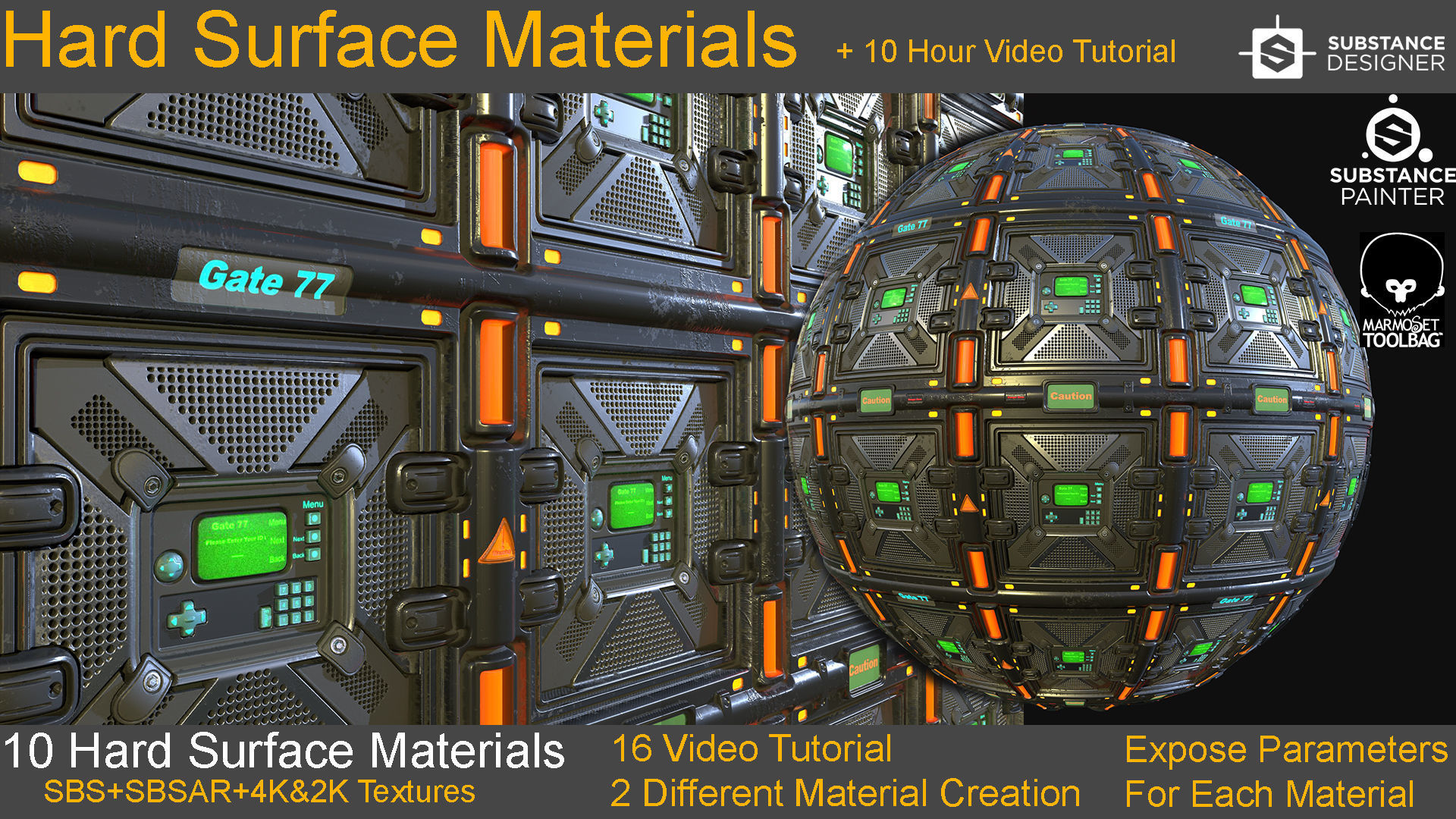 10 Hard Surface Material 10 Hours Video Tutorial Texture_5