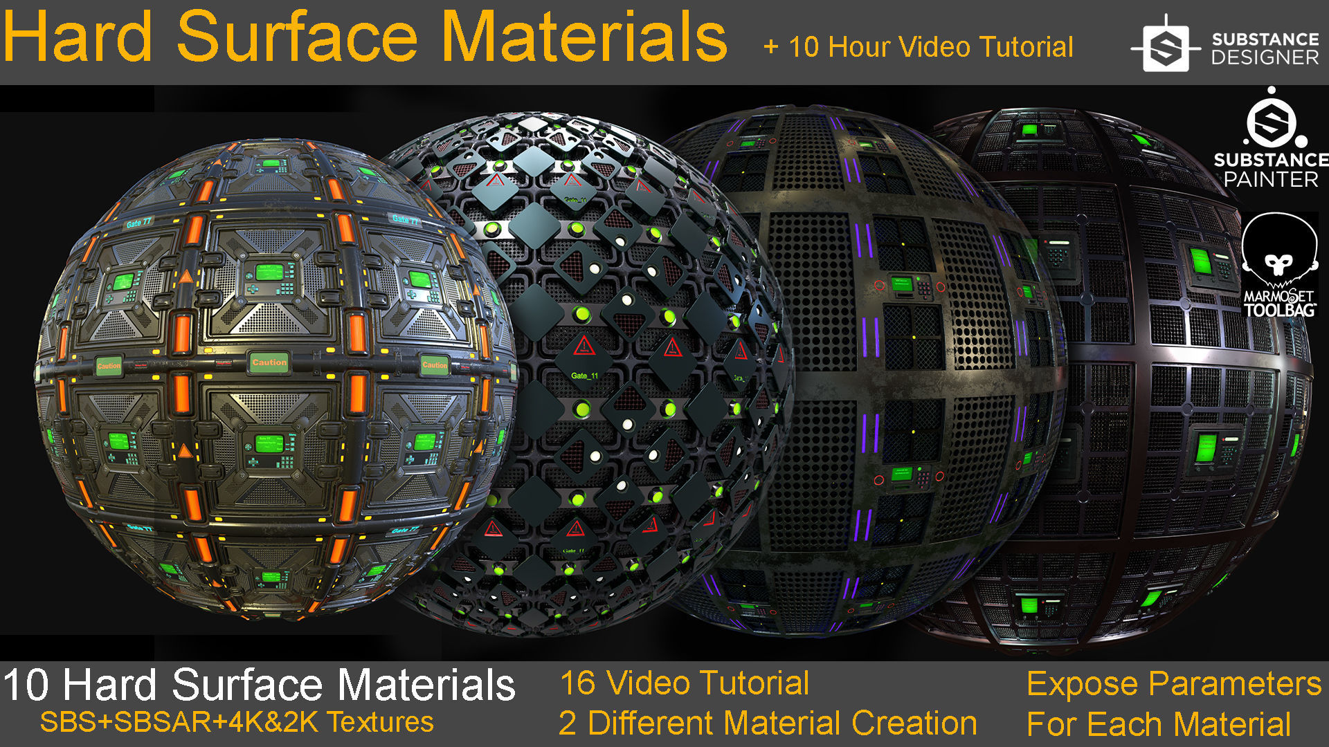 10 Hard Surface Material 10 Hours Video Tutorial Texture_16