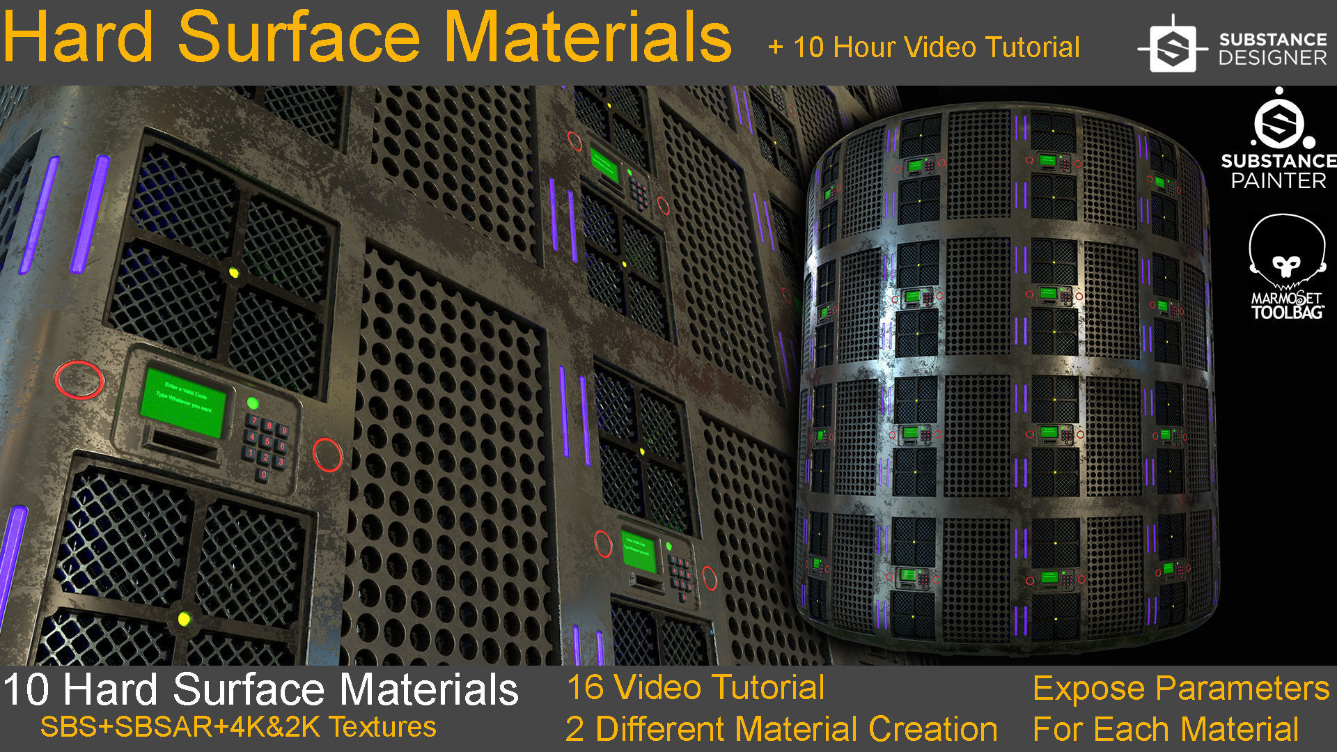10 Hard Surface Material 10 Hours Video Tutorial Texture_7