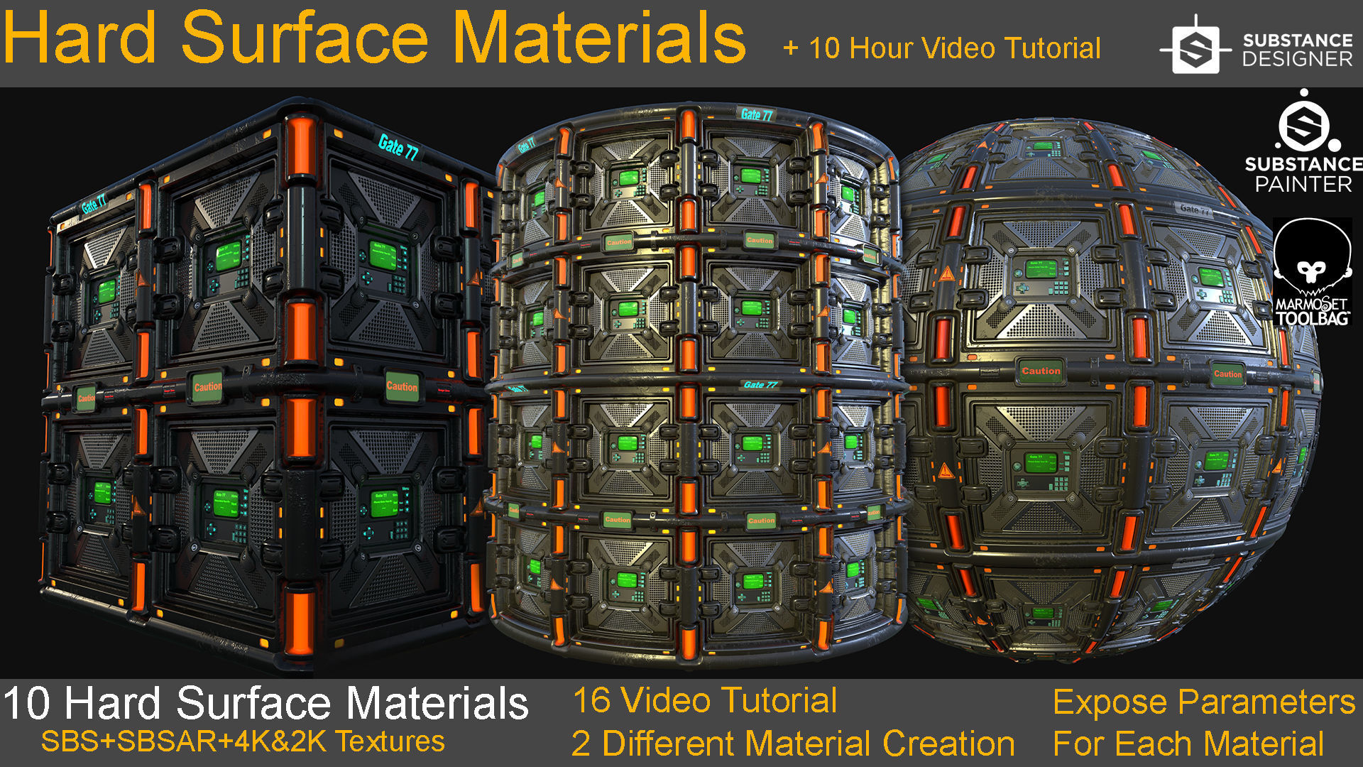10 Hard Surface Material 10 Hours Video Tutorial Texture_6