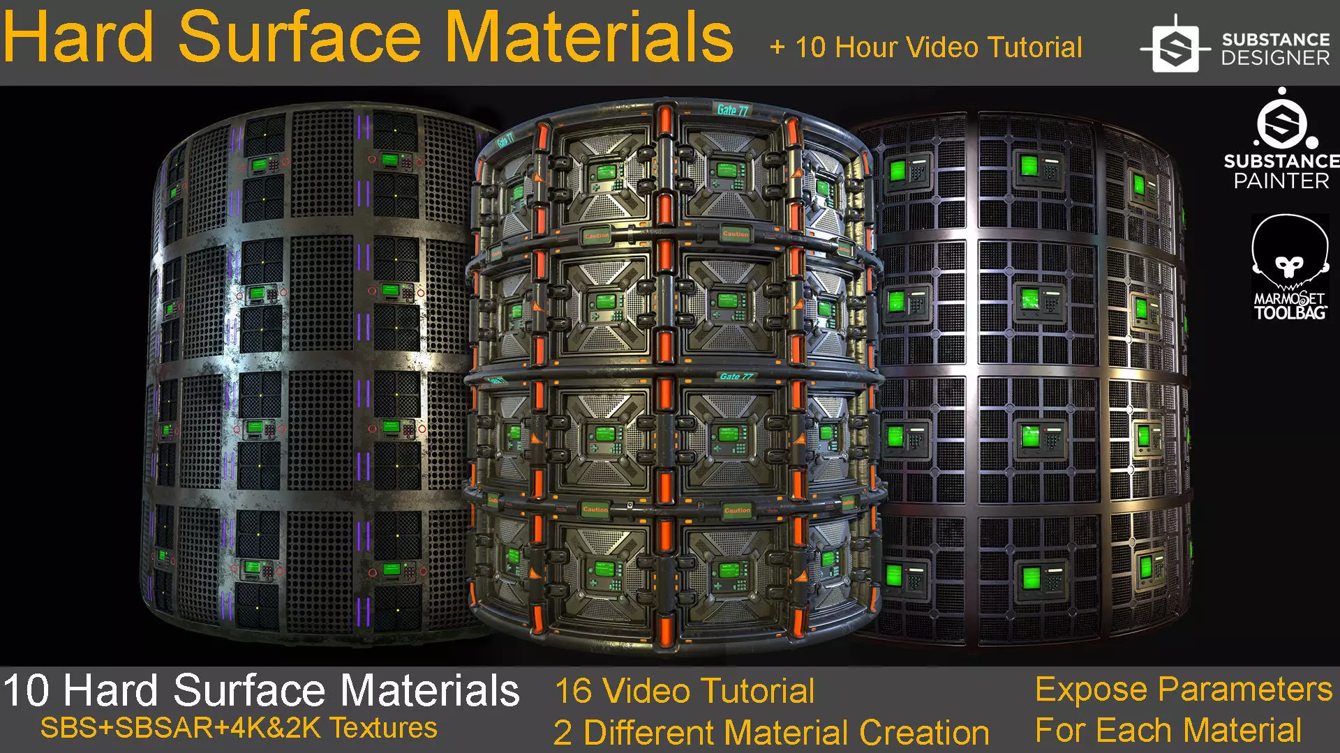 10 Hard Surface Material 10 Hours Video Tutorial Texture_0