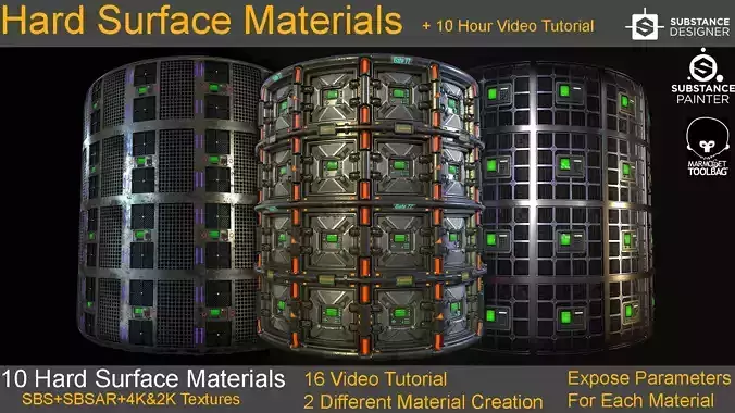 10 Hard Surface Material 10 Hours Video Tutorial Texture