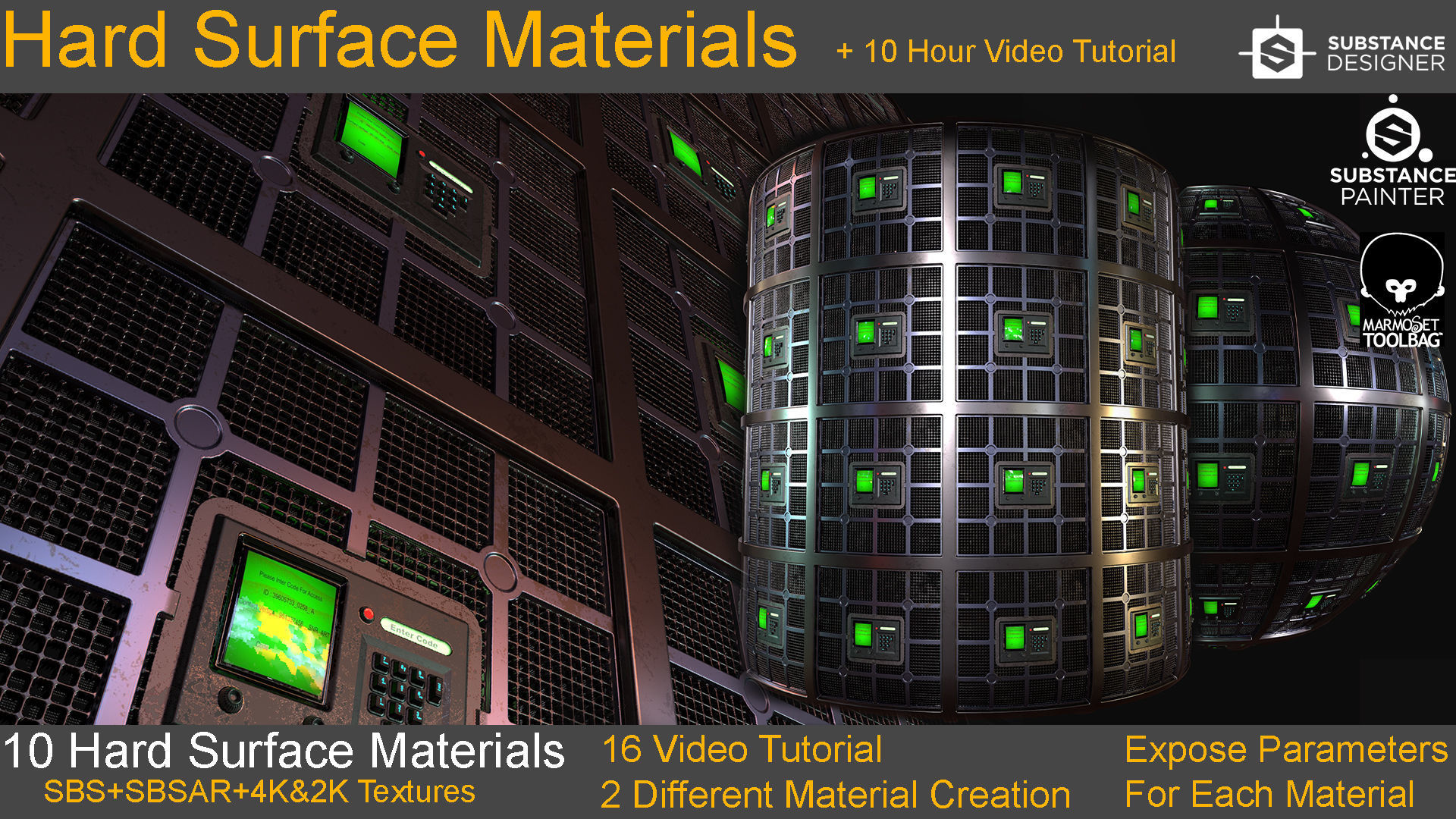 10 Hard Surface Material 10 Hours Video Tutorial Texture_9