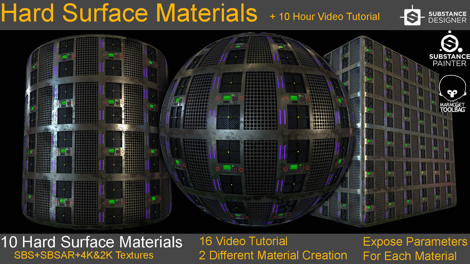 10 Hard Surface Material 10 Hours Video Tutorial Texture_8