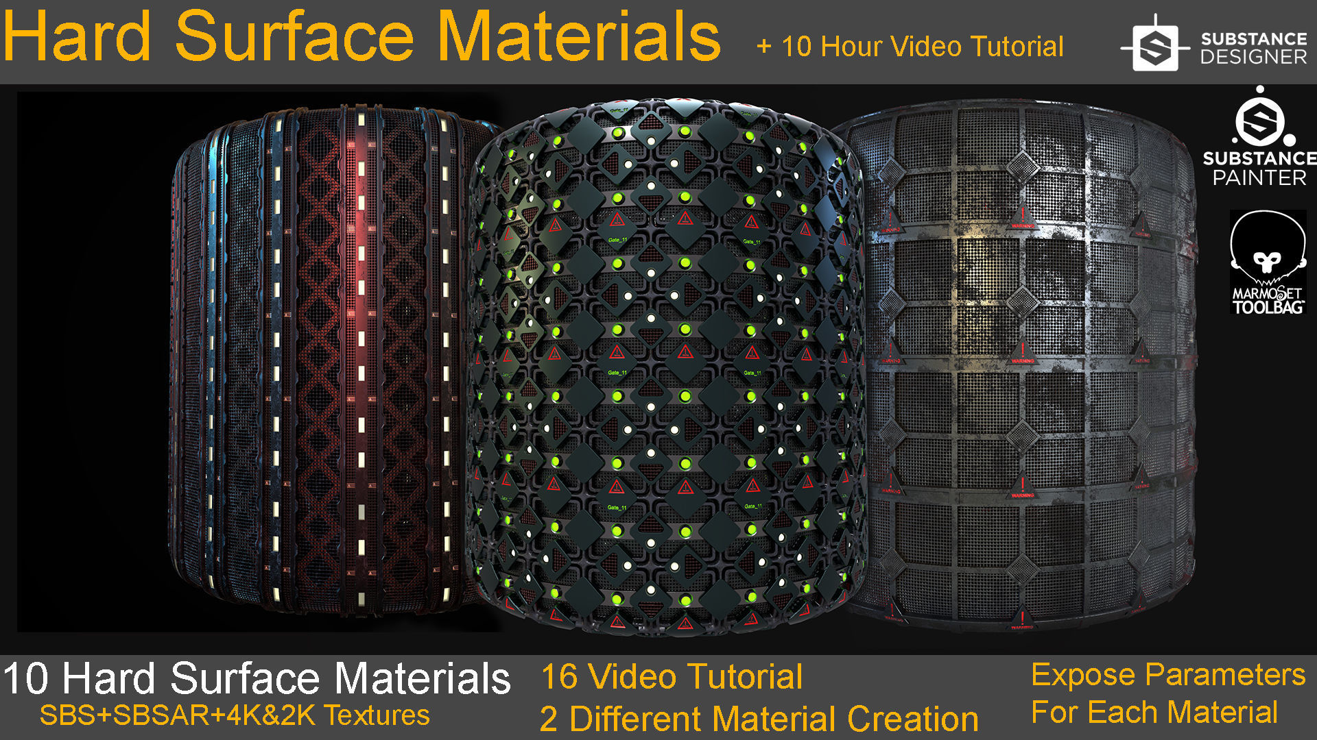 10 Hard Surface Material 10 Hours Video Tutorial Texture_3