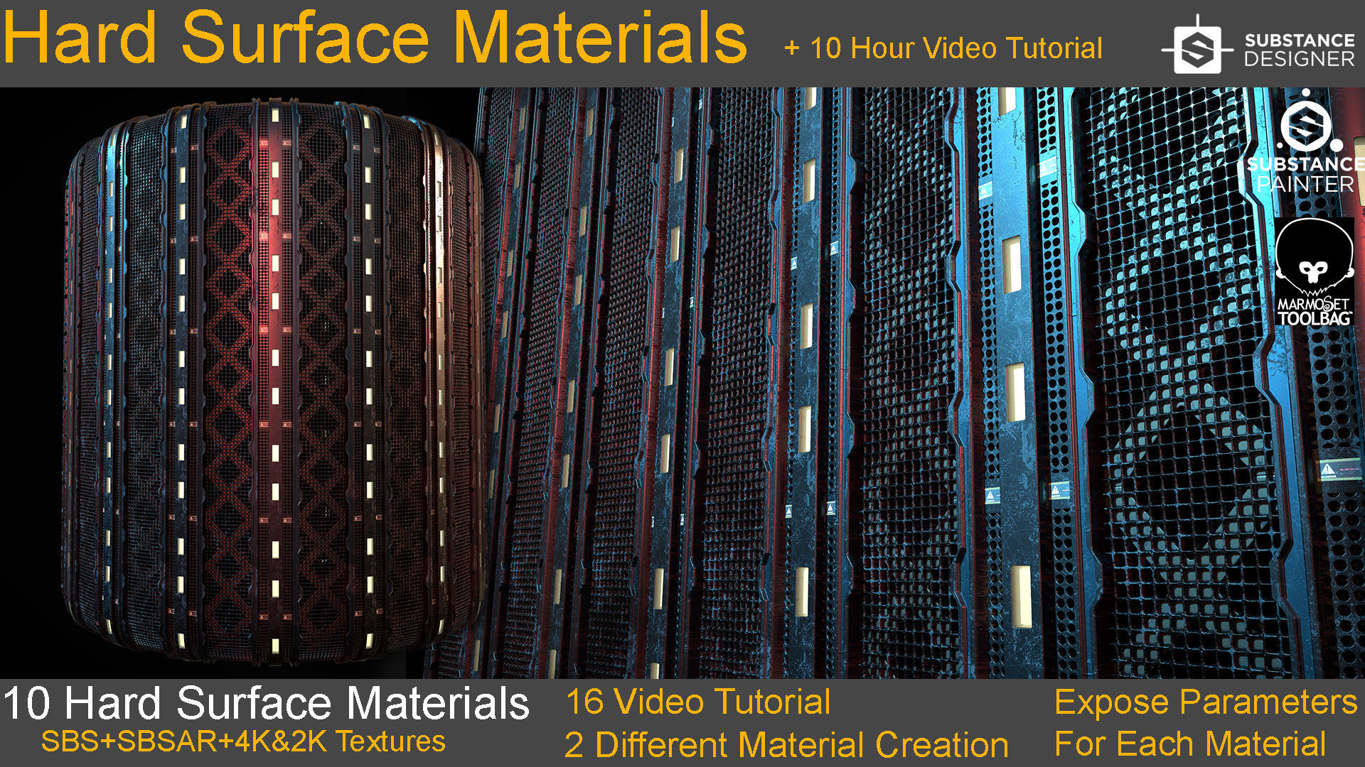 10 Hard Surface Material 10 Hours Video Tutorial Texture_11