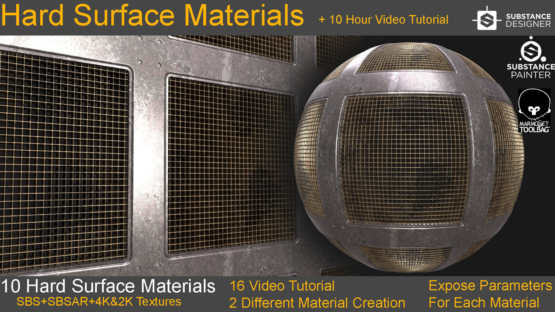 10 Hard Surface Material 10 Hours Video Tutorial Texture_14