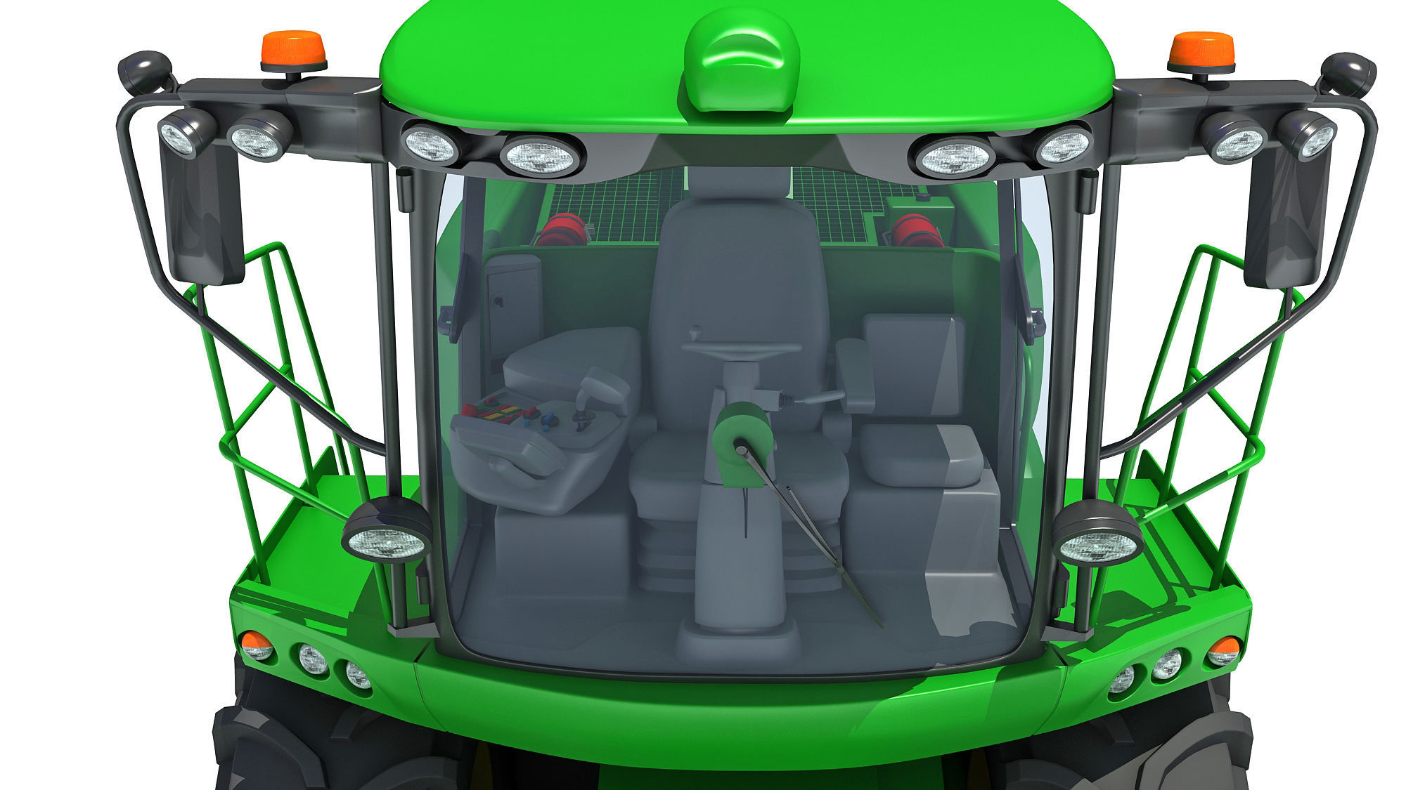 Combine Harvester V44 3D model_14