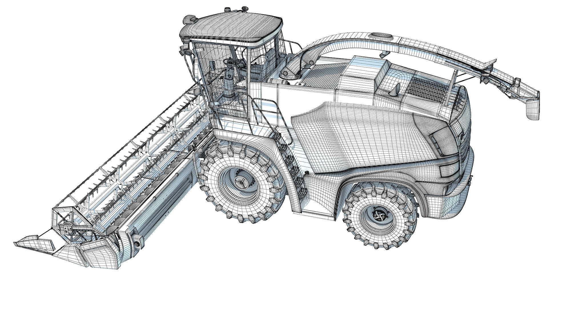 Combine Harvester V44 3D model_19