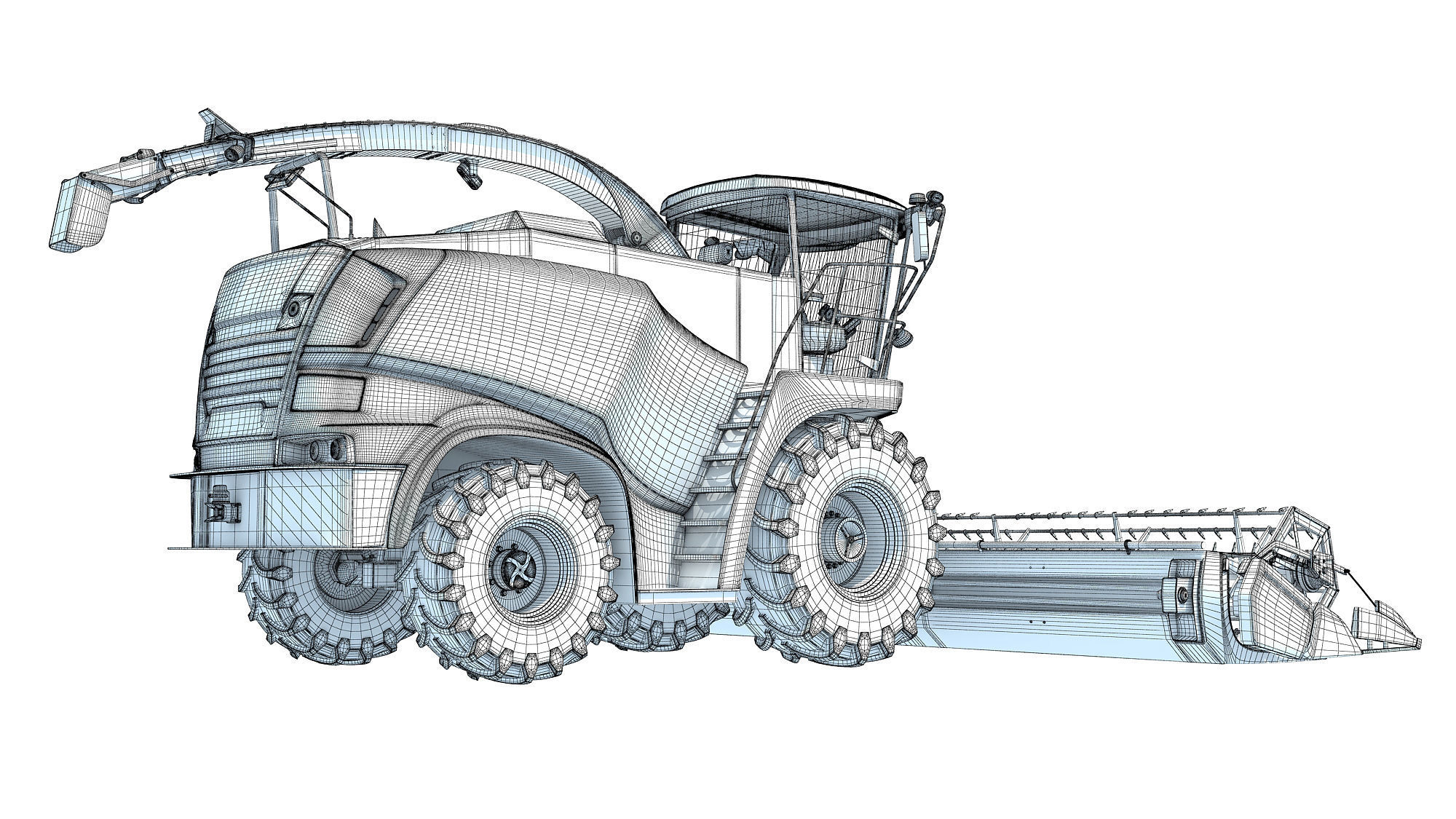 Combine Harvester V44 3D model_20