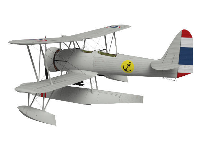 Nakajima  E8N Dave 3D model_2