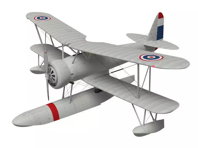 Nakajima  E8N Dave 3D model_0