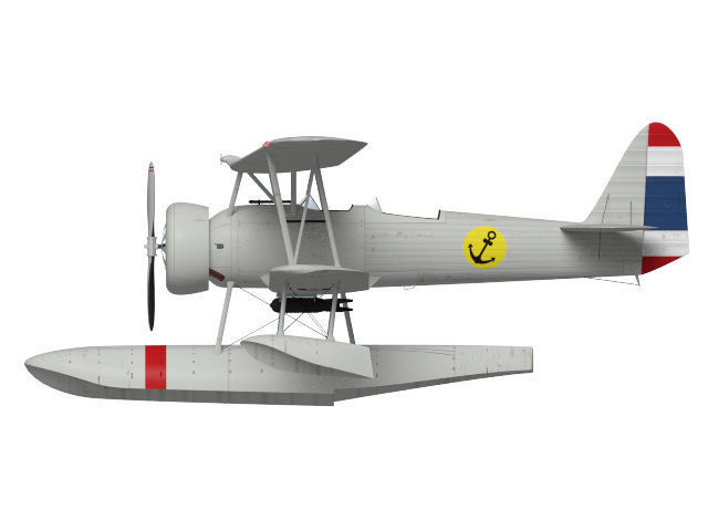 Nakajima  E8N Dave 3D model_4