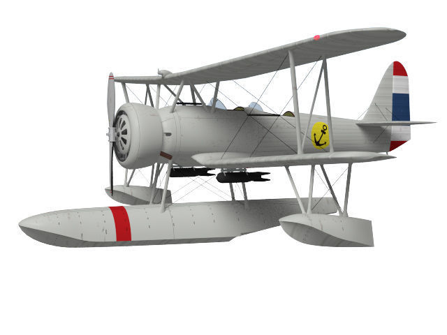 Nakajima  E8N Dave 3D model_1