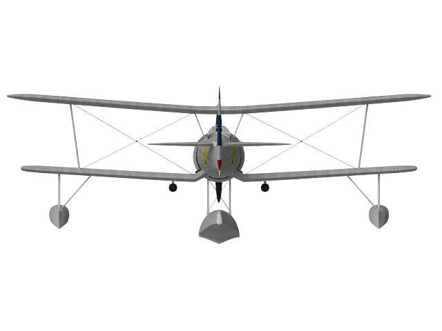 Nakajima  E8N Dave 3D model_6