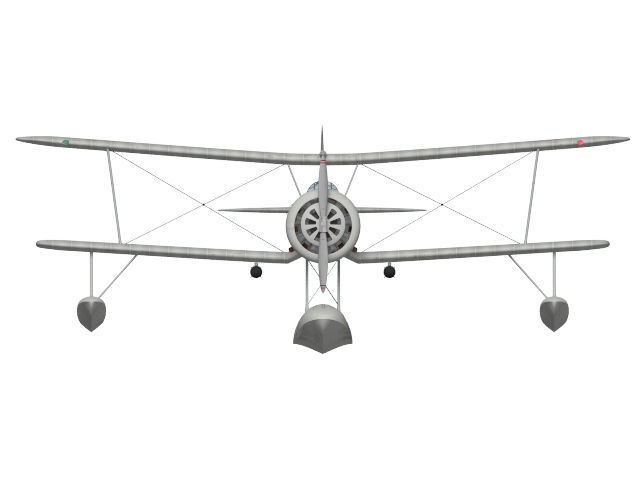 Nakajima  E8N Dave 3D model_5