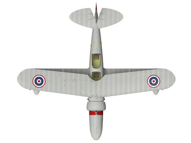 Nakajima  E8N Dave 3D model_7