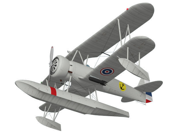 Nakajima  E8N Dave 3D model_3